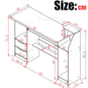 Computer Desk Study & 2 Drawers Laptop PC Table Home Office Shelves Workstation