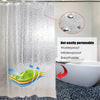 3D EVA Diamond Shower Curtain Clear Waterproof Plastic Water Cube Thicker &Hooks