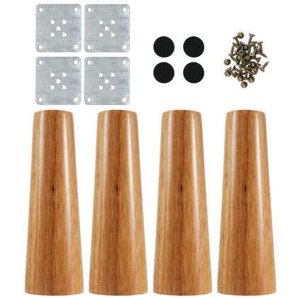 4x Wooden Furniture Square Tapered 5