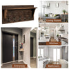 Wall-Mounted Coat Rack Shelf Wooden Hook Rack Entry Display Shelf with 5 Hooks