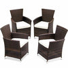4 X RATTAN GARDEN FURNITURE DINING CHAIRS SET OUTDOOR PATIO CONSERVATORY WICKER