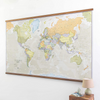 Huge Classic World Map For Kids Big Giant Wall Print Large Wallpaper Laminated