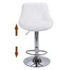 2pcs Bar Stools Breakfast Swivel Gas Lift Kitchen Stools Leather Chairs Comfort