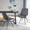 SET OF 2 PLUSH VELVET PADDED DINING CHAIRS KITCHEN CHAIRS HOME & RESTAURANT GREY
