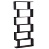 6 Shelf Bookcase Modern S-Shaped Z-Shelf Style Bookshelf Multifunctional