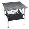 Folding Camping Table Portable Outdoor Garden Dining Picnic Fishing BBQ w/Basket