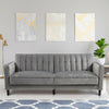 Sofa Bed Recliner Adjustable Back Convertible w/ Cushions Metal Frame livingroom