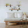 2PCS Pipe Shelf Brackets Industrial Iron Rustic Shelves Wall Floating Supports