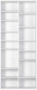 Tall Bookcase CD DVD Storage Tower Rack 18 Cubes Bookshelf with Adjustable Shelf