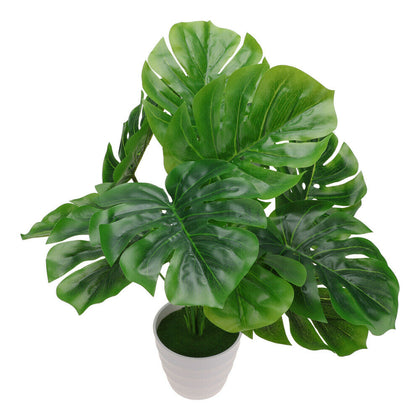 20inch Artificial Monstera Plant Multi Branch Tropical Potted Home Office Decor