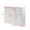 Modern White Sideboard Cabinet Cupboard Storage Furniture With Drawers & Doors
