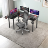 L Shaped Gaming Computer Desk Racing Table Home Study Workstation Cup Holder