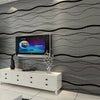 5.3sqm 3D Strips Wall Panels Wallpaper Decal Grey Embossed Wall Backdrop Decor