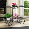 6 Tiers Garden Cart Stand & Flower Pot Plant Holder Display Rack Parisian Style