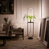 2-In-1 Floor Lamp Coffee Table Dimmable LED Reading Lamp with Remote Control