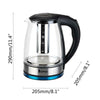 2200W Electric Glass Kettle Jug 1.8L 7 Colours LED Illuminated - Cordless 2020