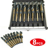 8PC High Speed Steel Cobalt Blacksmith Drill Bit Reduced Shank Drill Set 14-25MM