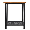 Wrought Iron Side Table Coffee End Table with Storage Shelf Bedroom Living Room