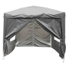 2.5x2.5m Pop Up Gazebo Marquee Outdoor Garden Party Tent with 4 Side Panels Grey