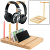 Universal Gaming Headset Stand Desktop Pen Phone Headphone Holder Hanger Wooden