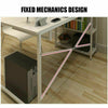 Corner Computer Desk H-shaped PC Laptop Table Home Office Workstation +4 Shelves
