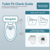 Electric Smart Bidet Toilet Seat Massage Heated Side-Panel Control LED Warm Dry