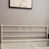 5ft King Size Bed White Steel Metal Frame Modern Bedroom Furniture