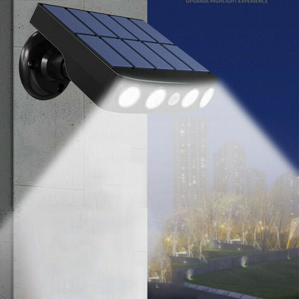 LED Solar Powered PIR Motion Sensor Lamp Outdoor Garden Security Wall Lights UK