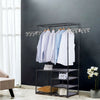 Heavy Duty Clothes Rail Rack Display Stand Storage Garment Metal Shelf Unit Home