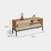 Lena Rattan TV Unit For Lounge Table Display Television Sliding Door Sideboard