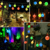 60 LED Retro Bulb String Lights Solar Powered Garden Outdoor Fairy Summer Lamp