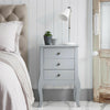 Bedside Chest Side Table with Drawers Cabinet Camille Grey