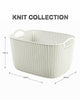 Curver Knit Baskets Rectangular 19-Litre Oasis White Storage Box Bin Organiser