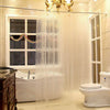 180*180cm 3D Bath Shower Curtain Clear Plastic Diamond Cube Thick PEVA 12 Hooks