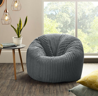 Jumbo Cord Beanbag Chair XL Large Bean Bags in Plush Jumbo Cord beanbags NEW