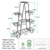Thickened Wrought Iron 9 Tier Metal Plant Stand Garder Succulents Flower Shelves