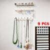 9x Jewelry Hanger Organizer Box Wall Bracket Necklace Bracelet Storage White