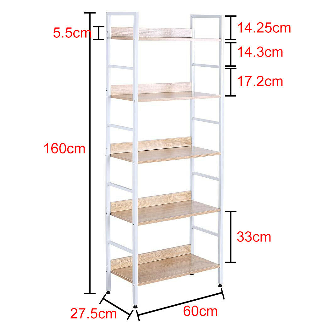 3/4/5 Tier Ladder Shelf Storage Shelving Unit Bookcase Corner Rack Display Stand