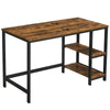 Computer Desk Writing Study Workstation 2-Tier Storage Wooden Home Office LWD47X