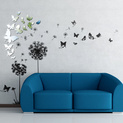 Decoration Dandelion Transparent Nature Wall Stickers Mural Decal Paper Art