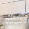 7 Slots Bar Kitchen Wine Glass Hanger Holder Under Cabinet Shelf Storage Rack