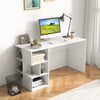 Modern Home Office Desk 140cm Computer Desk Study Writing Table with Bookshelf