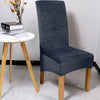 Velvet Dining Chair Seats Covers Large Size Stretch Plush Slipcovers Protectors