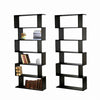 Panana 6 Tier S Shape Book Shelf CD/DVD Shelves Office Display Storage Unit