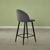 2X Bar Stools PU/ Velvet/ Fabric Breakfast Stool Chairs Kitchen Pub Grey Brown