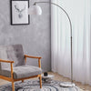 Chic Curved Dome Lampshade Arched Floor Lamp Adjustable Pedal Switch Living Room