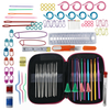 42/100x Crochet Hook Kit Yarn Knitting Needle Sewing Tool Ergonomic Grip Bag Set