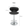 2x Breakfast Bar Stool PU Faux Leather Swivel Kitchen Metal Base Chair Gas Lift
