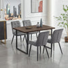 Wood Dining Table U-shaped Metal Leg Rectangle Table Desk Home Kitchen Furniture