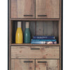 Stretton Tall Storage Kitchen Pantry Sideboard Cabinet Rustic Industrial Oak